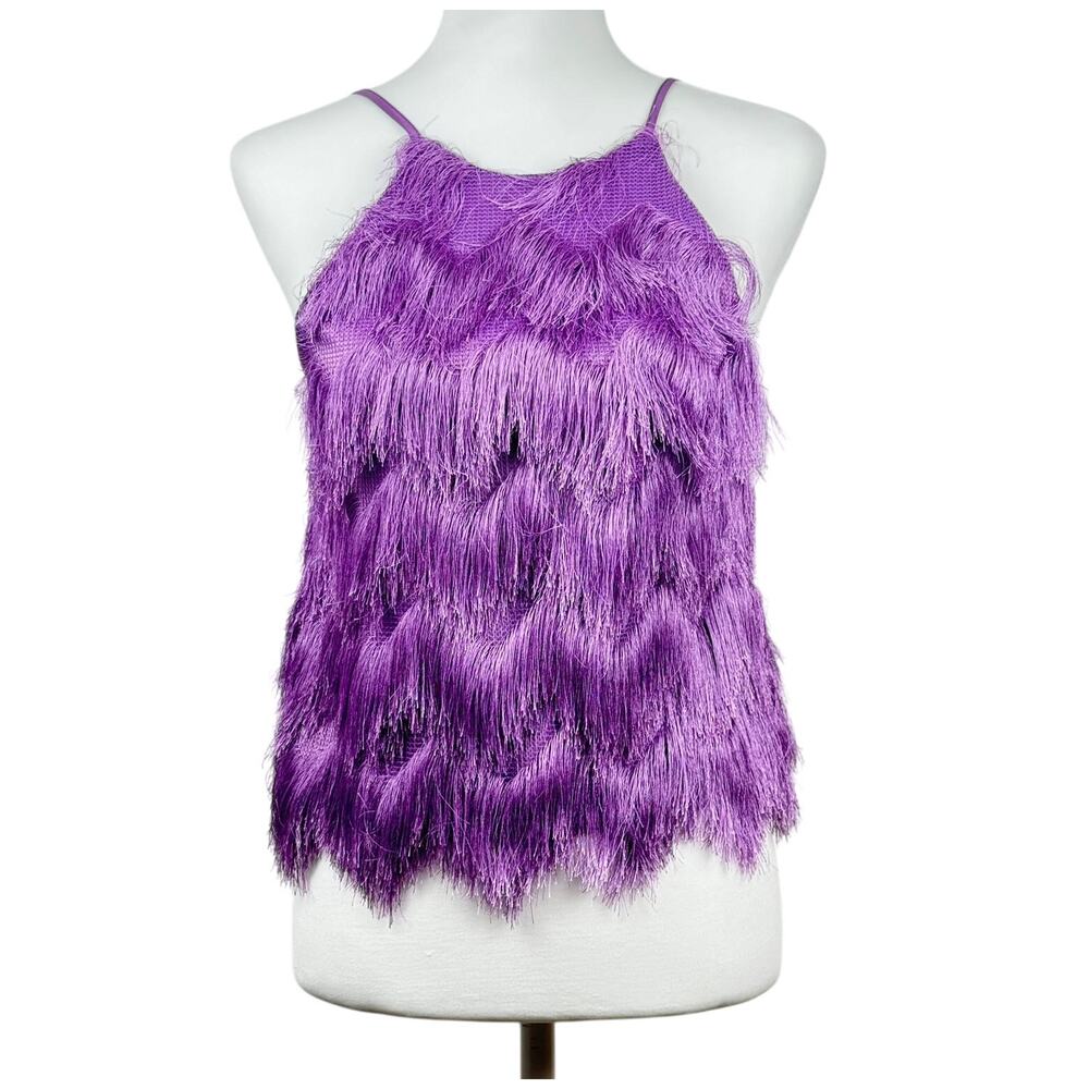 Ramy Brook Sleeveless Fringed Camisole Top Size S Going Out Top